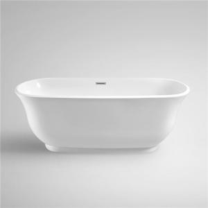 China Bowl Shaped Acrylic Massage Bathtub White Glossy Acid / Alkali / Pollution Resistant on sale
