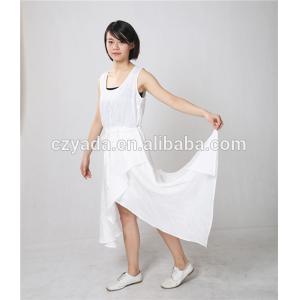 China 2015 Linen Cotton Fashion Short Sleeve Latest Dress Designs For Ladies on sale