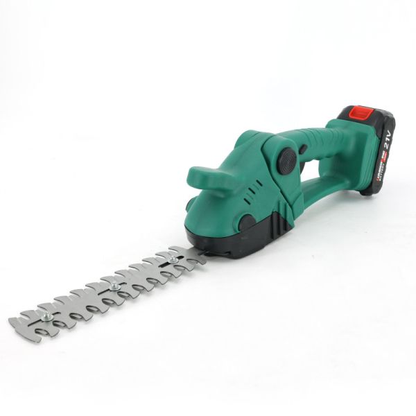 Rechargeable Lithium Hedge Trimmer with Interchangeable Heads for Precision