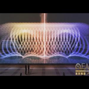 China Seafountain design water fountain with landscaping led light on sale