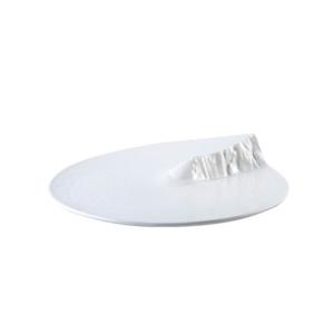 Artistic Conception Japanese Irregular Circle Porcelain Plates FDA Approval