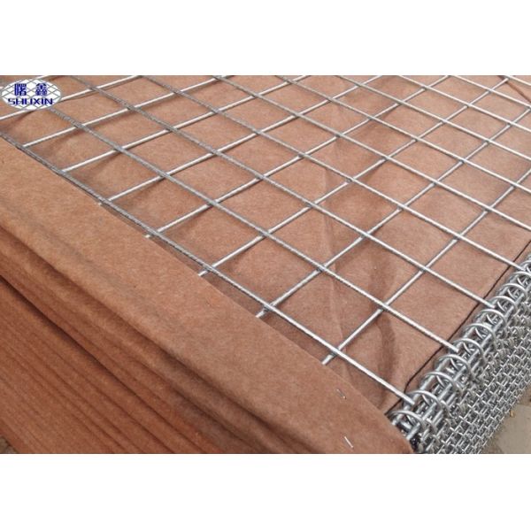 Brown Military Gabion Box, Hesco barrier Galvanized Gabion Box Effective