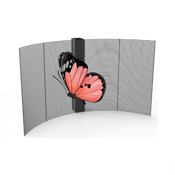 P1.9 Full Color Window Screen Frameless Flexible Structure For Glass Curtain