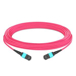 Quality 10m (33ft) 12 Fibers Female to Female MTP Trunk Cable Polarity B LSZH Multimode OM4 50/125 for sale
