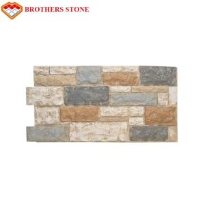 Solid Surface Deep Slate Stacked Wall Panel , Ledgestone Select Faux Wall Panels