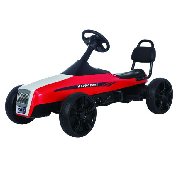 5-7 Years Old Unisex Children's Pedal Go-Kart Car with Adjustable Front and Rear Seats