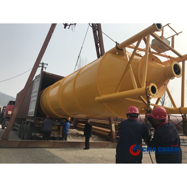 YHZS50 Mini Mobile Concrete Batching Plant Mix Precast Advanced Hopper Lift