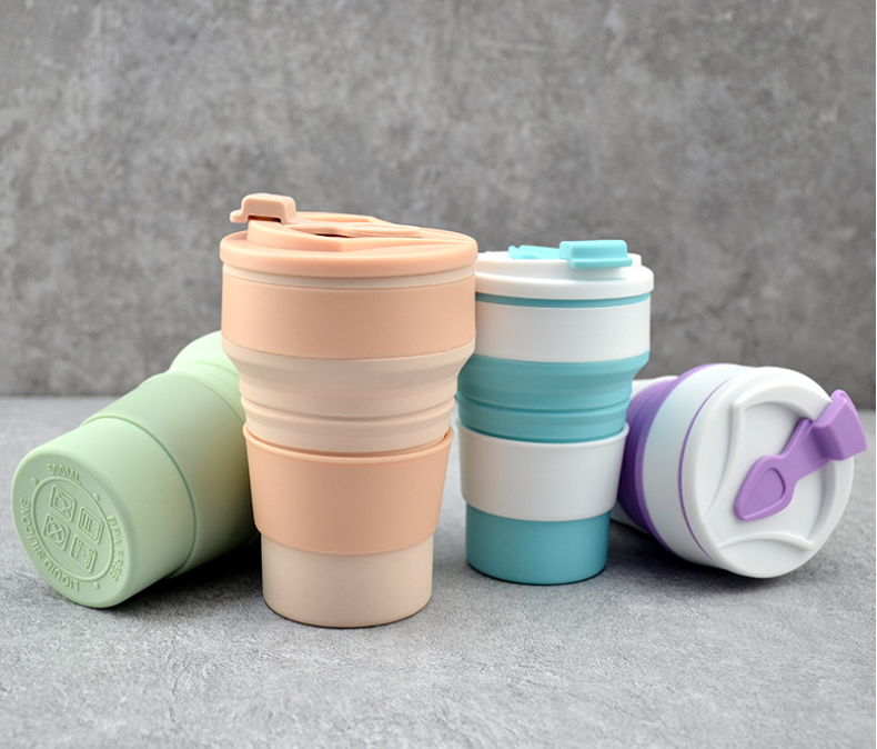American Style Collapsible Travel Sport Mug Presents Design for Foldable Silicon Cups