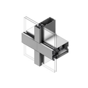 Waterproof Glass Aluminum Curtain Wall Systems High Security Performance