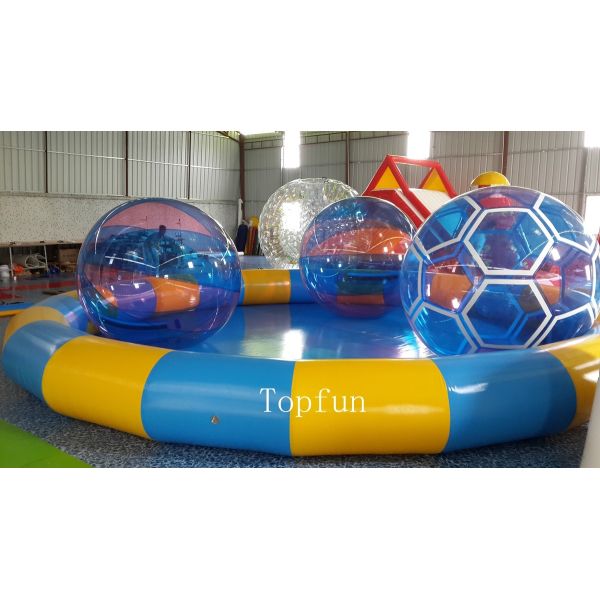 Customized Commercial Inflatable Pool / Large Inflatable Swimming Pool For Water Roller Balls