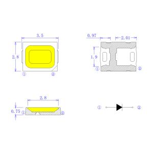 Green Smd Rgb 3 Chip Led Strip 2835 54v For Grow Light