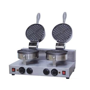 Electric Non Stick Cone / Heart Shaped Waffle Maker With Double Head