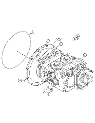 3699641 PUMP & MTG GP-MAIN HYDRAULIC Parts scheme