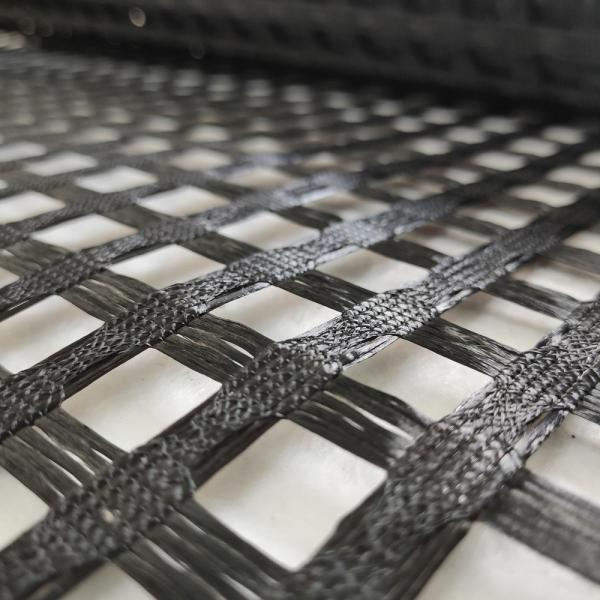 Carboxyl End Group Woven Coated Low Creep Knitted BX PET Polyester Geogrid