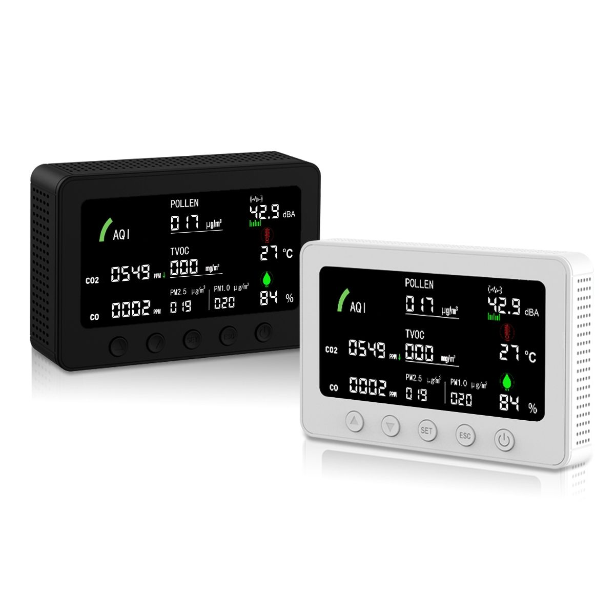 10-in-1 All-Round Air Quality Monitor Prodo - Tracks PM1.0/PM2.5/CO/RH/Temp