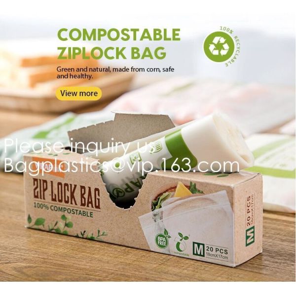 Biodegradable compostable Double Zipper Bag Ldpe Cartoon Zip lockk Bag With Logo