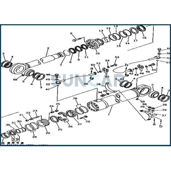 707-99-78620 7079978620 Boom Cylinder Service Kit For PC1000-1 KOMATSU