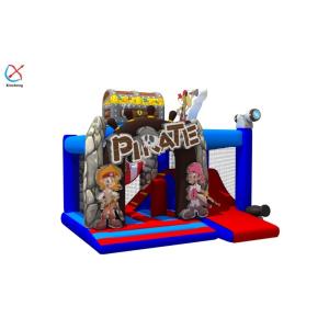 Quality New Design Digital Printing Inflatable Pirate Bounce House With Slides For Kids for sale