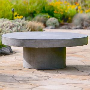Outdoor Fiber Cement Furniture GRC Concrete Table With Sturdy Legs