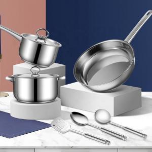 Kitchen Stainless Steel Cookware Set 15pcs SS410 Milk Soup Pot