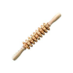 Handheld Round 38cm Wooden Massage Roller Stick For Fascia