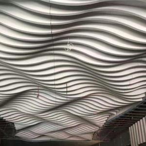 Acoustic Ceiling Metal Building Facades Aluminum Baffle Wave Ceiling