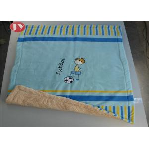Animal Embroidery Micro Mink Quilted Throw for Baby Microfiber Autumn Winter