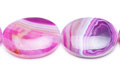 Quality Fuchsia Striped Agate Puffy Ovals for sale