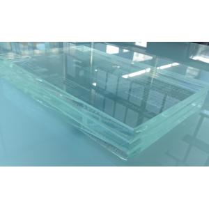 Polished Edge Clear Laminated Tempered Glass Customized