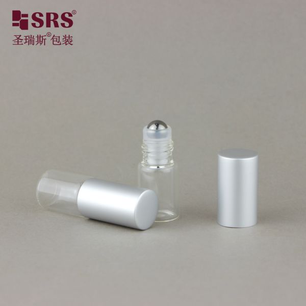2ml Capacity Amber Cylindrical Glass Roller Perfume Bottle with Stock Samples No Leakage