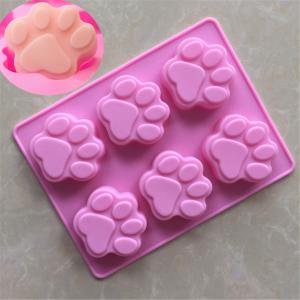 BPA Free 3D Puppy Footprint Silicone Hard Candy Molds