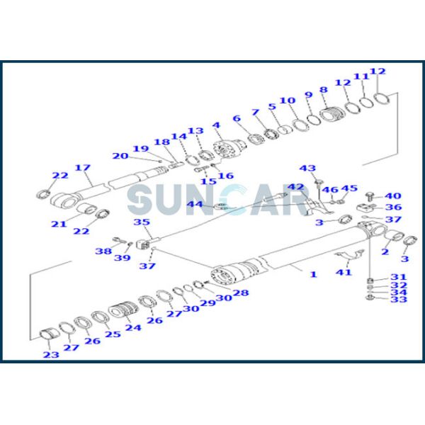 707-99-45180 7079945180 Arm Cylinder Service Kit For KOMATSU PC110-7 PC130F-7