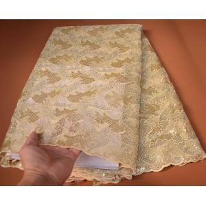 Exquisite plain color sequin lace fabric organza lace fabric design for african
