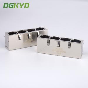 1x4 Multiple Port RJ45 Modular Jack quad ports connector combo for lan switch