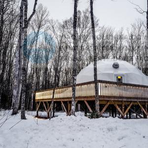 Outdoor White UV Resistant Glamping Dome Tent Anti Wind 120km/H