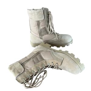 Rough Suede Leather Safety Boots with Hard Toecap and Smashing Rubber Sole Sand