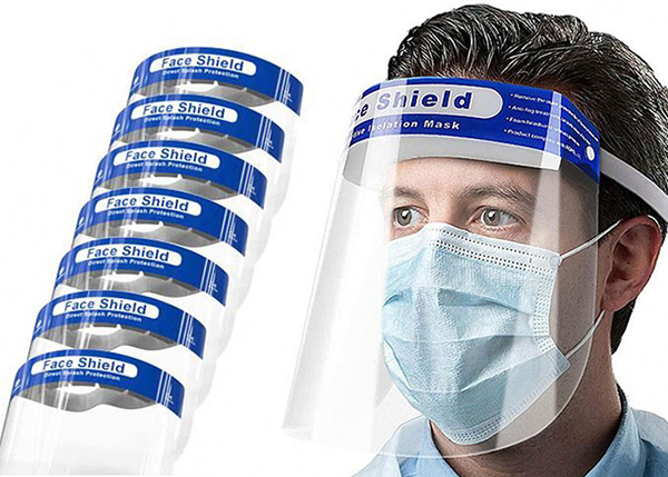 33x22cm Plastic Safety Visor Face Shield Full Transparency With No - Glare Lens