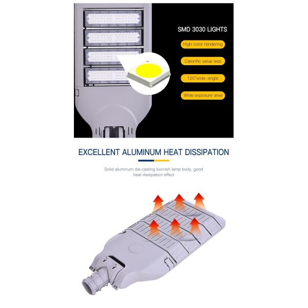 High Power 300 Watt LED Street Light For Road Garden Stormproof Long Service Life