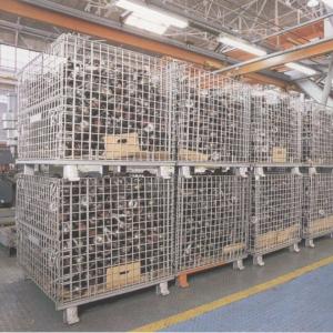 Quality Pallet Forklift Storage HDG Stackable Wire Mesh Container for sale