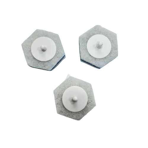 Disposable toilet brush replacement heads, large quantities, with built-in