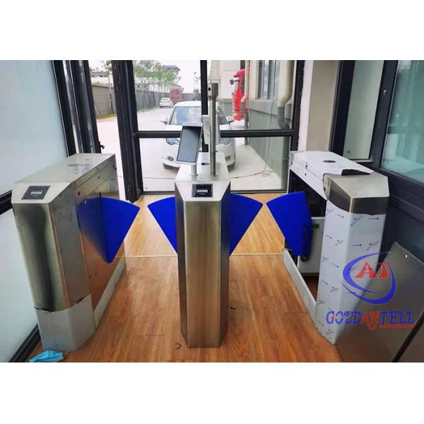 Buy Automatic Body Detection Turnstile Flap Barrier 304 SS Face Recognition RFID Reader at wholesale prices