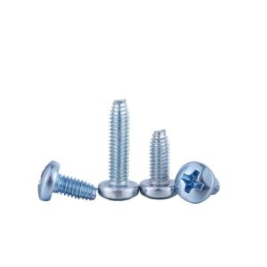 Zinc Plated DIN7500 Pan Head Cross Recessed Triangular Tooth Lock Screws Standard