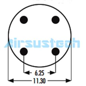 High Flexibility Goodyear Suspension Air Spring 3B14-457 Triple Convoluted