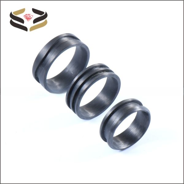 Invisible Setting Wedding Carbon Fiber Ring Blank 8mm For Inlay