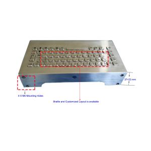 Wall Mount SUS304 IP68 Rugged Industrial Metal Keyboard