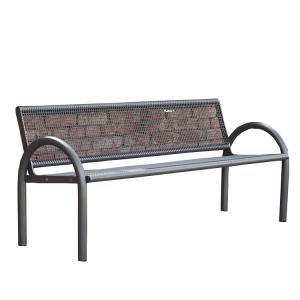 Quality L1400W600H800mm Metal Lawn Benches With Mesh Backrest for sale