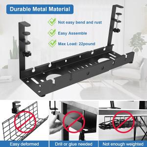 Storage Holders Racks Cable Management Tray with Multifunction Desk Cable