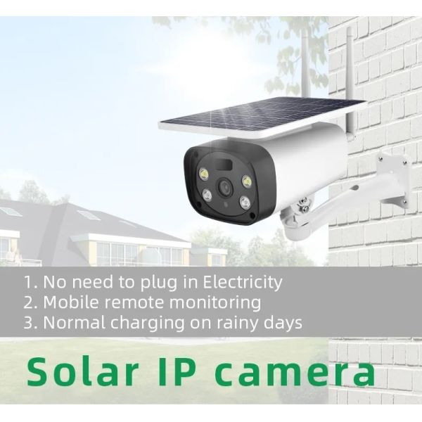 Buy 4G SIM Card 1080P HD Solar Panel Outdoor Monitoring CCTV IP Wifi Camera Smart Home Two-Way Audio Alarm Color Night at wholesale prices