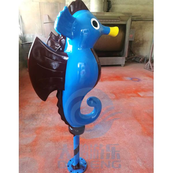 Water Theme Park Equipment, Fiberglass Water Play Seahorse Spray For Kids