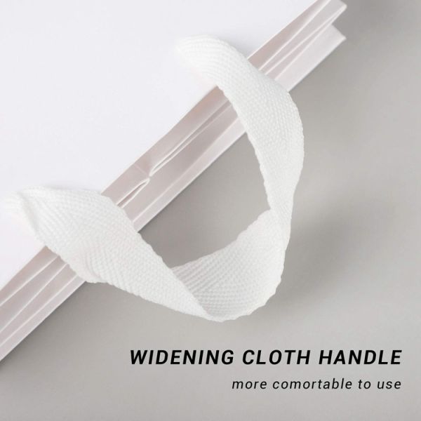 Foldable Strong White Flat Bottom Costume Clothing Jewelry Gift Shopping Cardboard Box Paper Bags